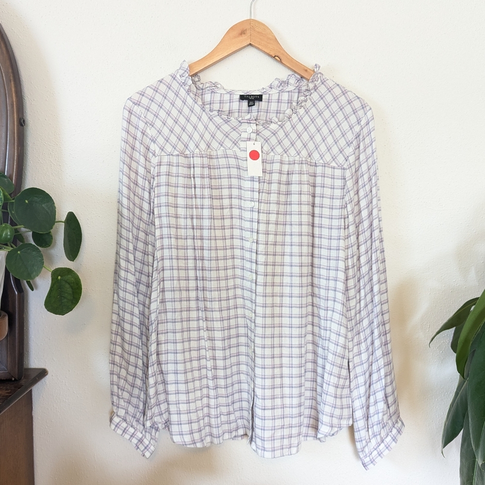 Talbots | Petite | Ruffle Detail Blouse - Picture 2 of 10